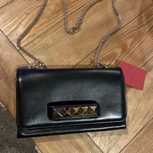 Valentino Va Va Voom Rockstud Black Leather Purse